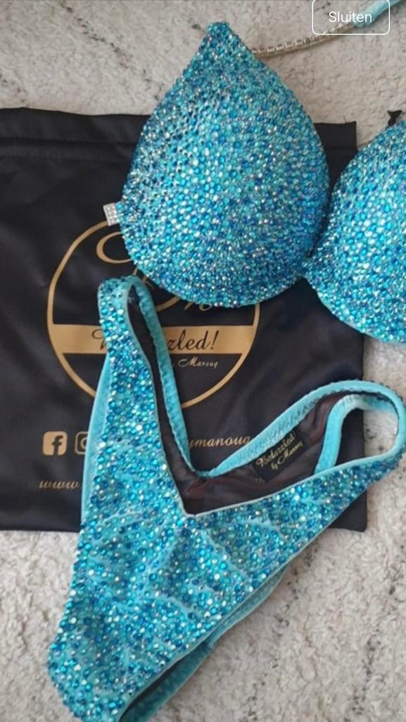 Wedstrijdbikini BIFBB, Kleding | Dames, Badmode en Zwemkleding, Ophalen, Zo goed als nieuw, Bikini