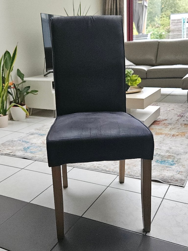 6 Eetkamer stoelen, Huis en Inrichting, Ophalen, Gebruikt, Zwart, Hout