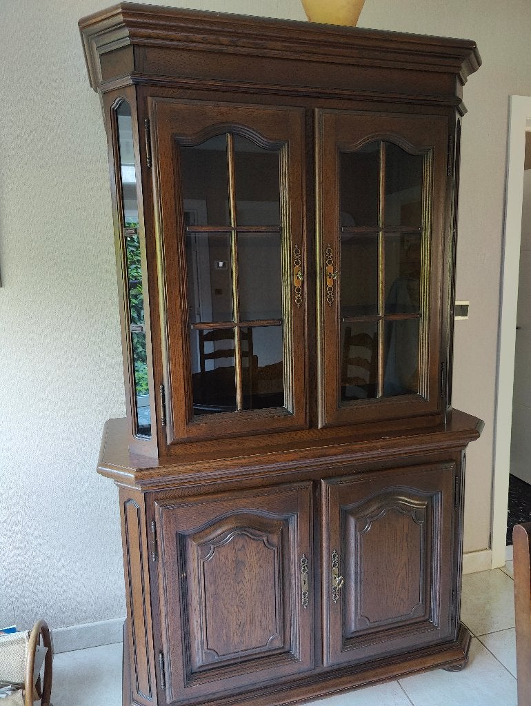 Eetkamer Eik donkerbruin, Ophalen, Gebruikt, Landelijk