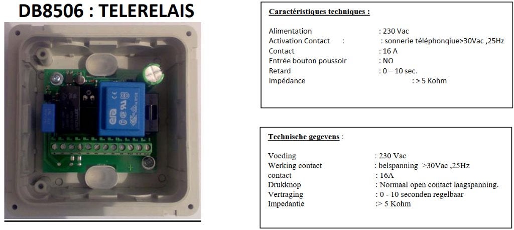 Relais pour sonnerie de téléphone, Maison & Meubles, Sonnettes, Enlèvement ou Envoi, Neuf, Filaire