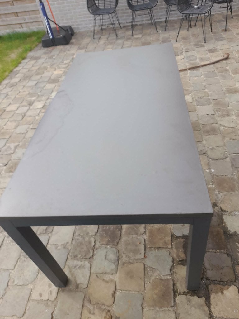 Buitentafel, Tuin en Terras, Ophalen, Gebruikt, Rechthoekig, Kunststof