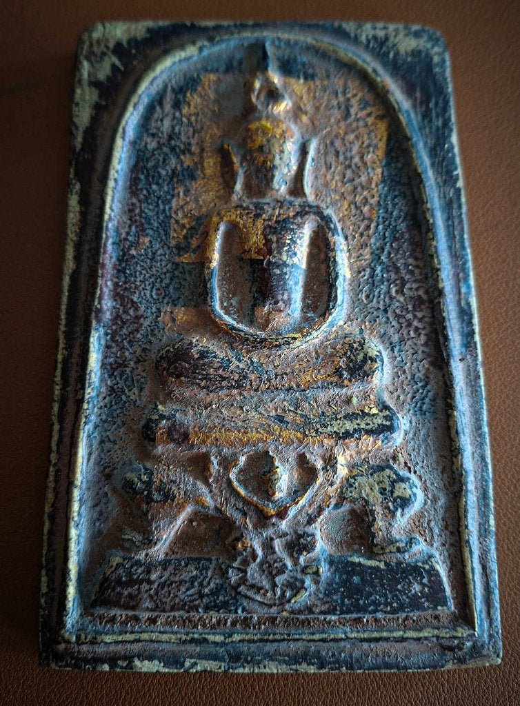 Amulette d'autel thaïlandaise Phra Somdej, Antiquités & Art, Enlèvement ou Envoi, Matériau naturel, Objet rituel, 14 cm