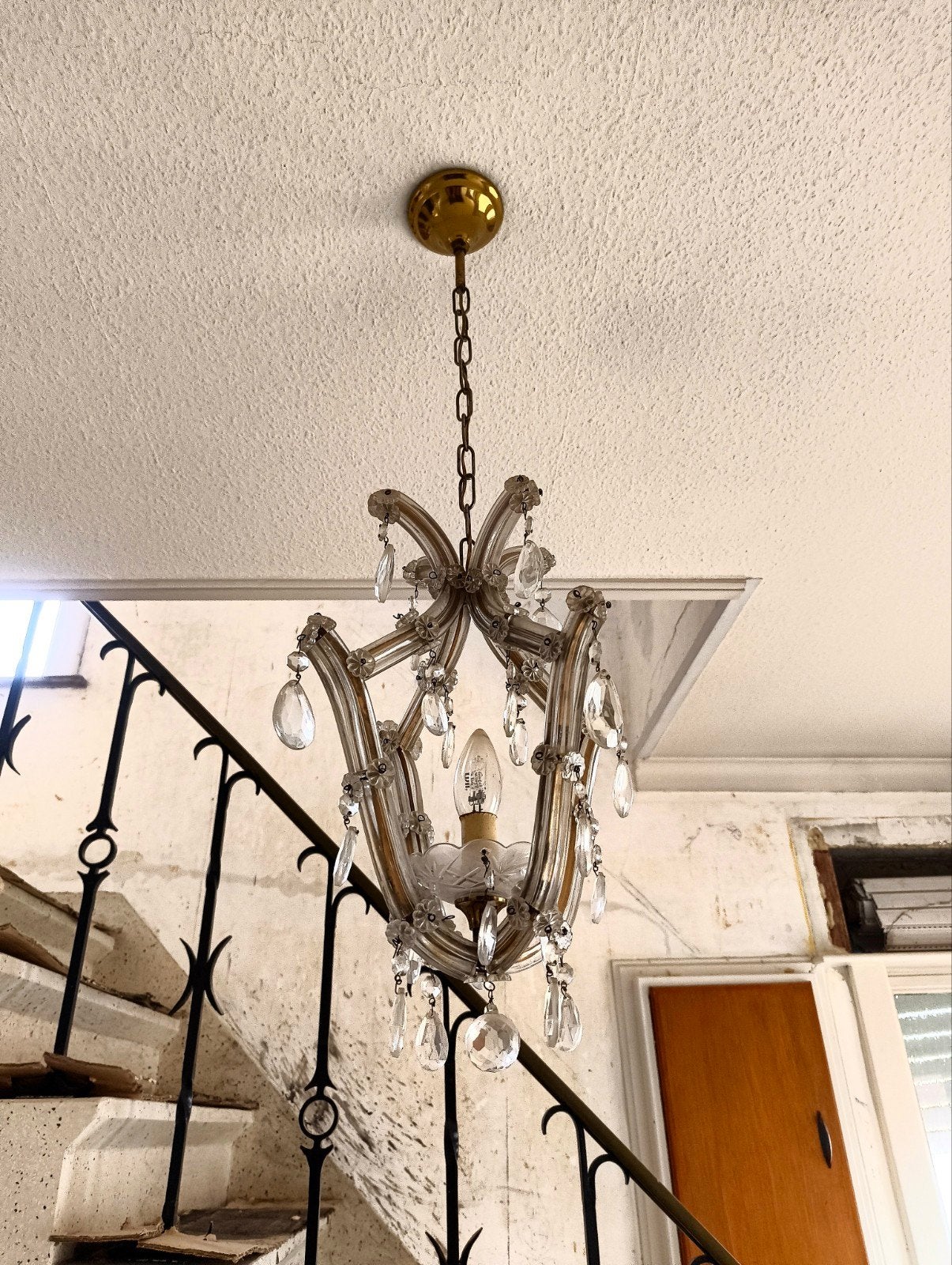 1970 hanglamp, Huis en Inrichting, Lampen | Kroonluchters, Ophalen, Overige materialen, Vintage, Overige fittingen