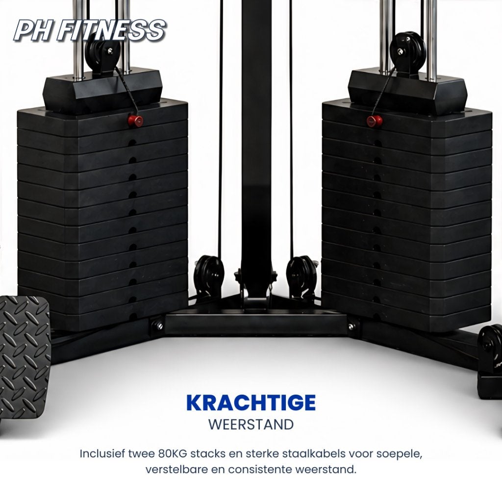 PH Fitness Corner Smith Machine - Cable Crossover 160KG, Enlèvement, Neuf, Pectoraux, Autres types