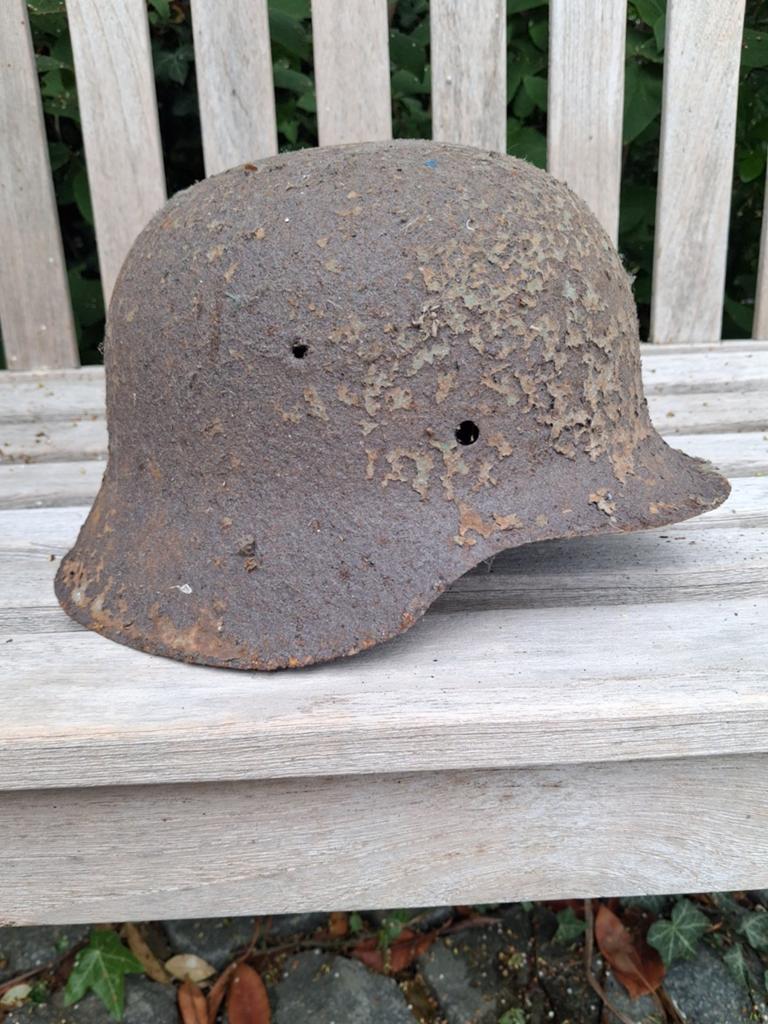 Duitse helm WW 2, Verzamelen, Ophalen of Verzenden, Landmacht, Helm of Baret