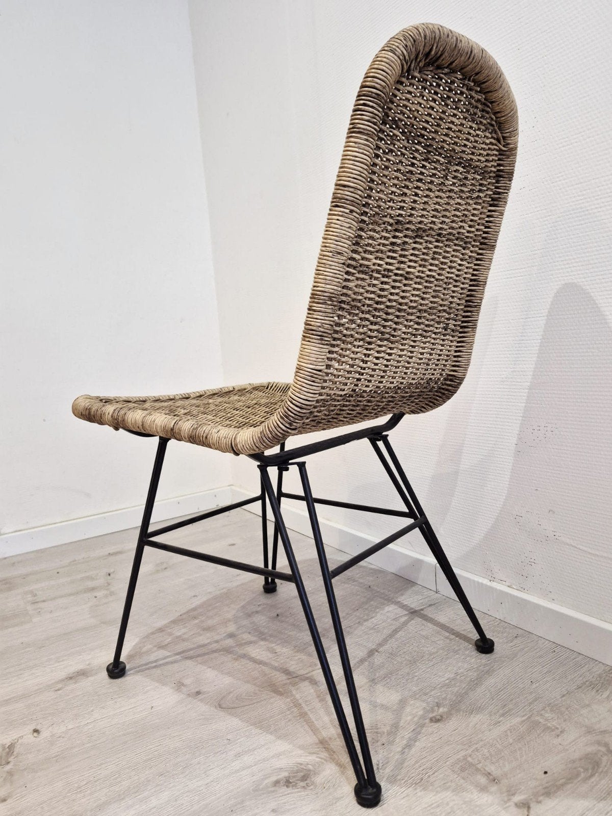 Chaise en osier, Maison & Meubles, Osier ou Rotin, Vintage, Comme neuf, Enlèvement