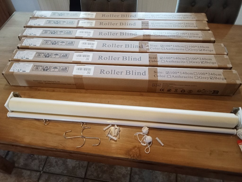 zonwerende rolgordijnen voor buiten, Huis en Inrichting, Stoffering | Gordijnen en Lamellen, Ophalen, Nieuw, Beige
