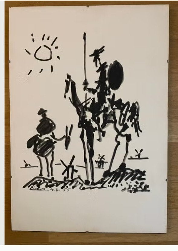 Picasso - Don Quichotte - Lithographie, Enlèvement, Lithographie