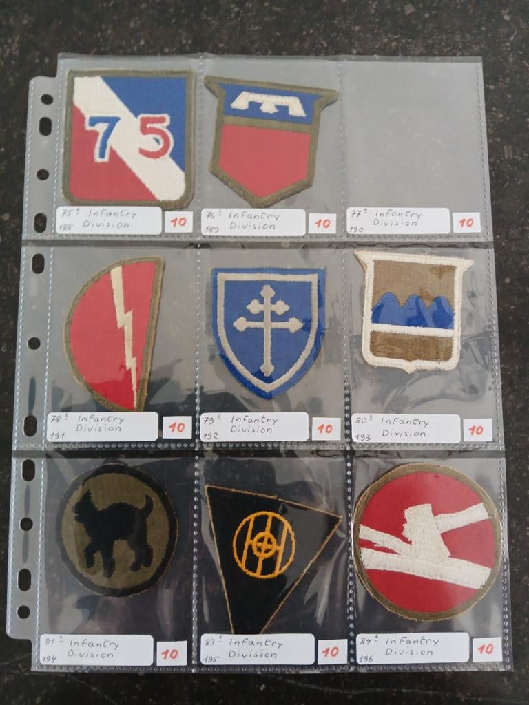 Us ww2 patches, Enlèvement ou Envoi