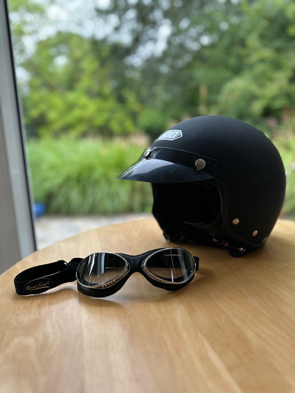 Casque moto SHOEI + Lunettes Aviator, Enlèvement ou Envoi, S, Shoei