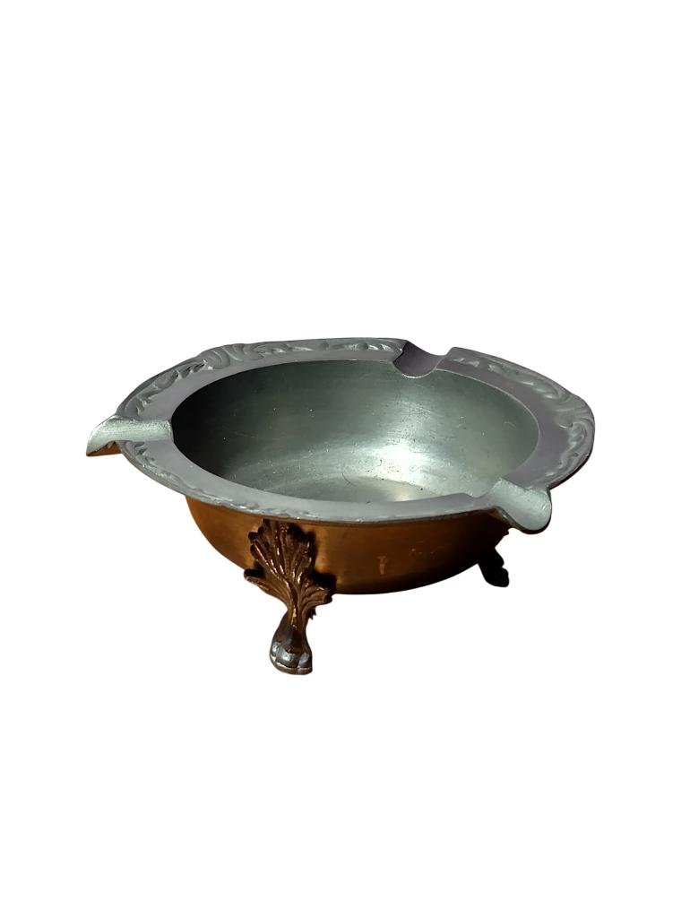 Tinnen asbak 90% 13,5cm H 6cm 6cm 280gr oogstjaar 50-70, Ophalen