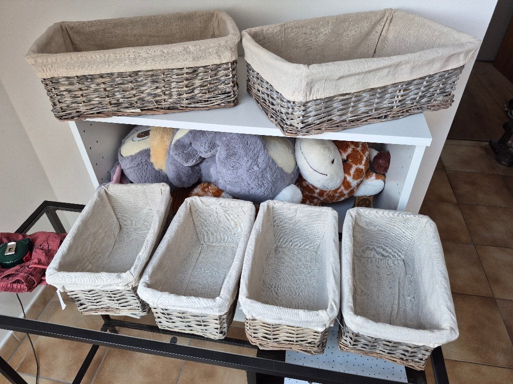 Lot de 6 paniers en osier, Maison & Meubles, Accessoires pour la Maison | Plataux & Paniers, Enlèvement, Comme neuf, Osier