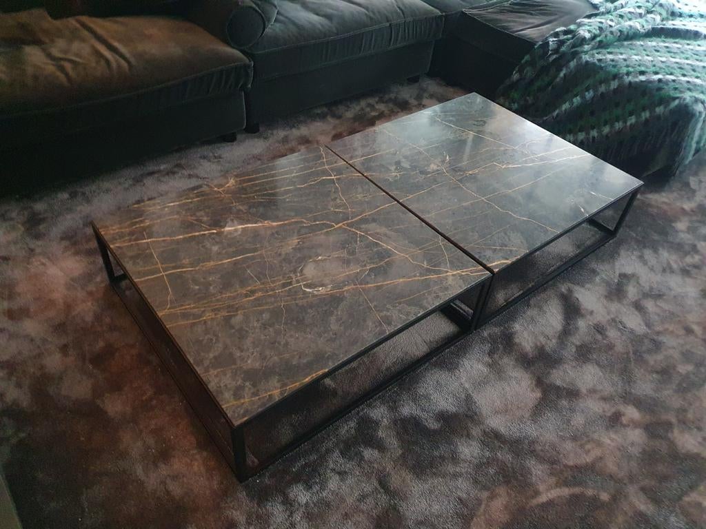 JANUA SC54 design coffeetable/salontafel (MARMER), Moins de 50 cm, Design, 50 à 100 cm, Carré