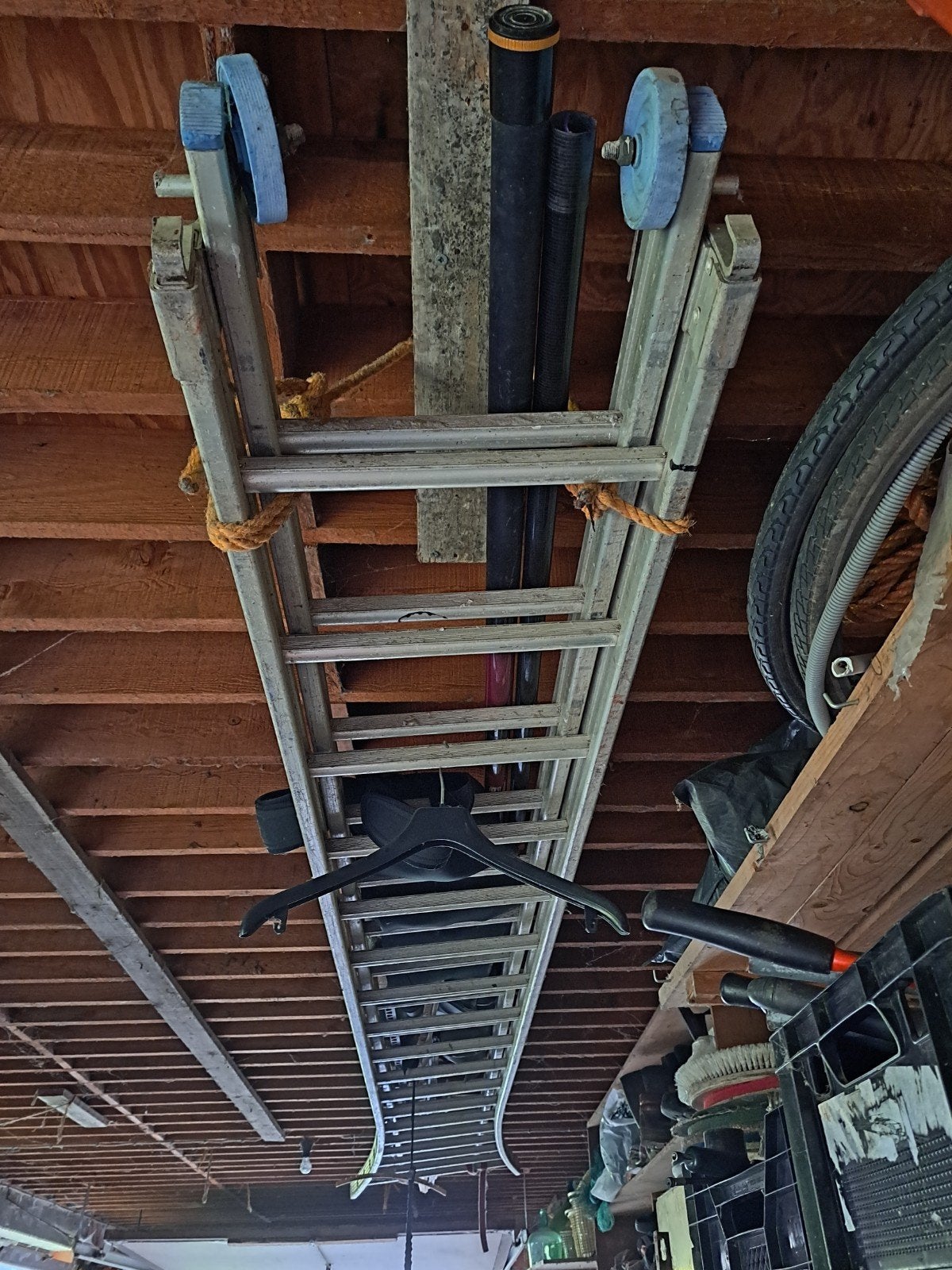 alu ladder 36 treden, Doe-het-zelf en Bouw, Ophalen, Gebruikt, Ladder, Opvouwbaar of Inschuifbaar