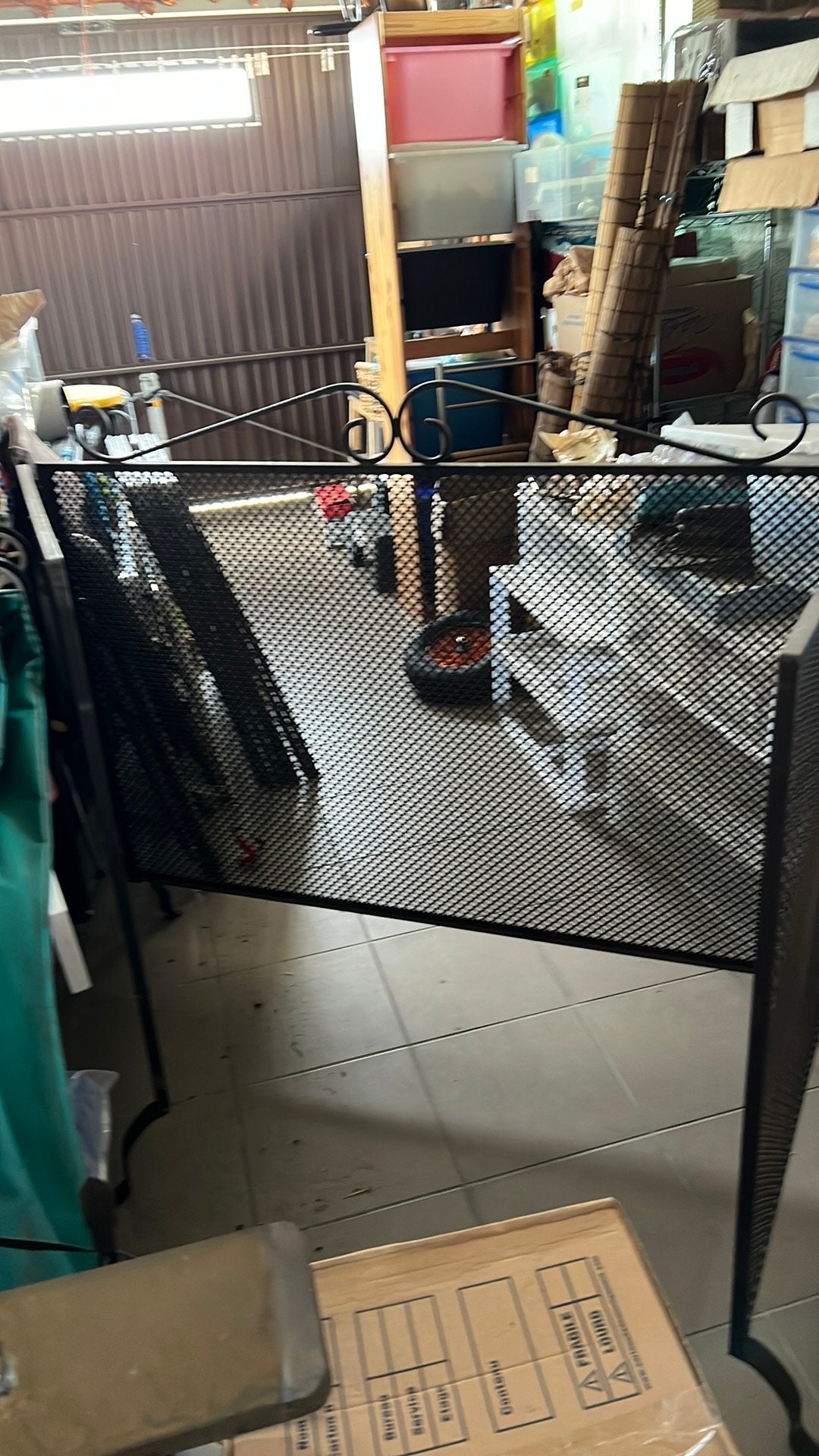 2 haardschermen / drieliuik ./ zwart 30€ /25€, Ophalen of Verzenden, Klassiek, Metaal, Gebruikt