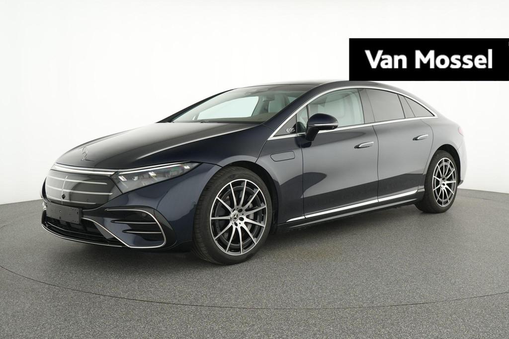 Mercedes-Benz EQS 350 STAR EDITION + AMG + LEDER + HYPERSCRE, Auto's, Mercedes-Benz, Automaat, Euro 6, Blauw, Grijs