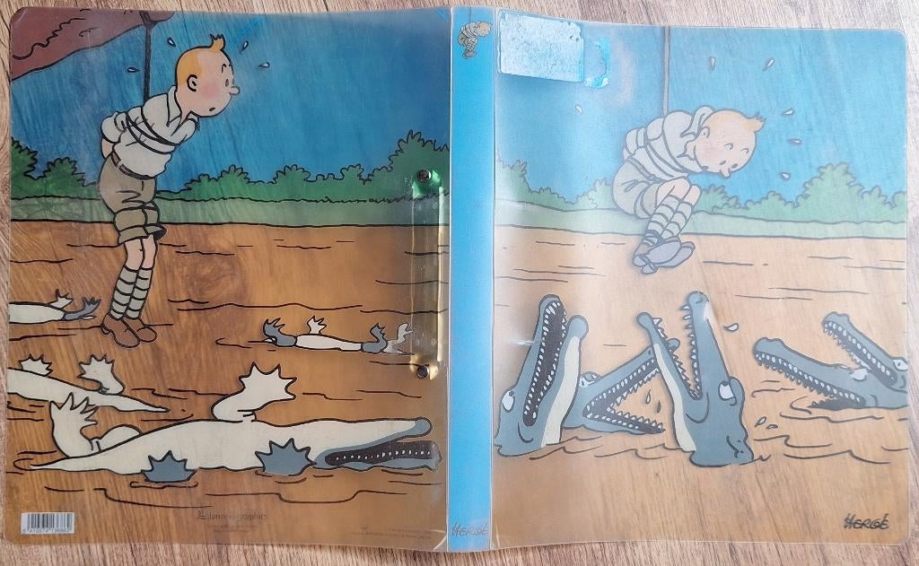 Kuifje-bindmiddel met krokodil, Verzamelen, Stripfiguren, Gebruikt, Kuifje, Ophalen