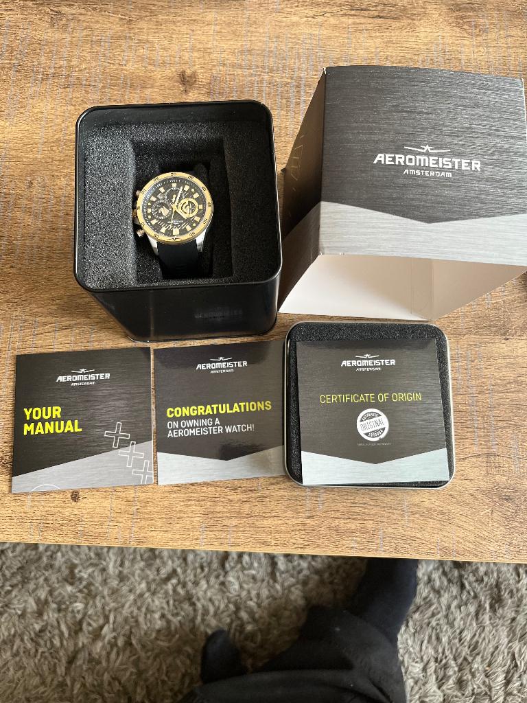 Aeromeister Amsterdam driver limited edition nieuw, Handtassen en Accessoires, Horloges | Heren, Staal, Polshorloge, Nieuw, Kunststof