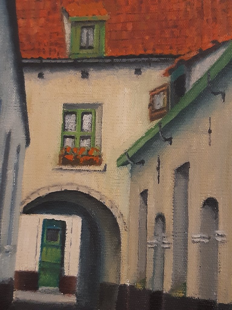 Schilderij Antwerpen Radijzengang, Ophalen, Gebruikt, Schilderij