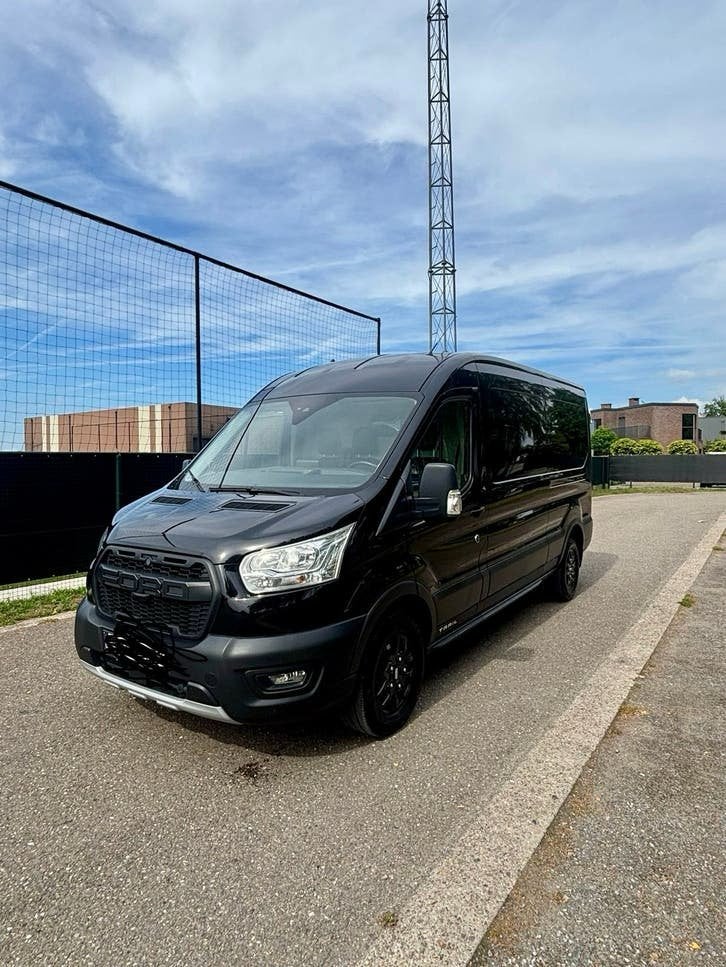 Ford transit 2t., Dealer onderhouden, Zwart, Zwart, Leder