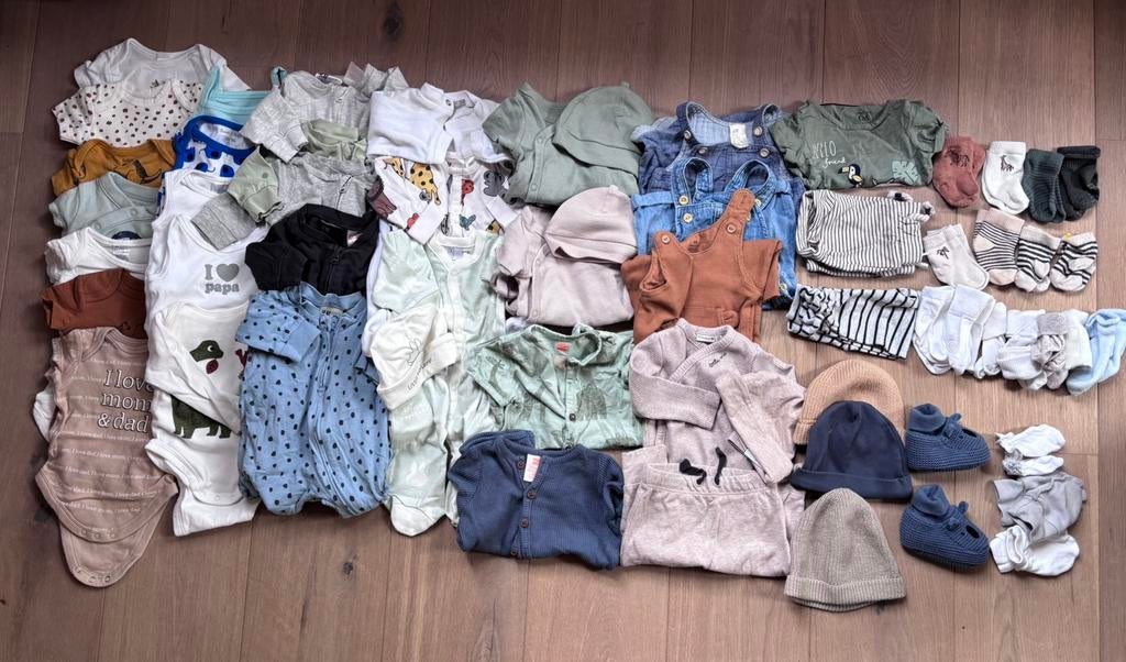 Baby kledingpakket mt 50-56 (60 stuks), Kinderen en Baby's, Ophalen, Zo goed als nieuw, Maat 56