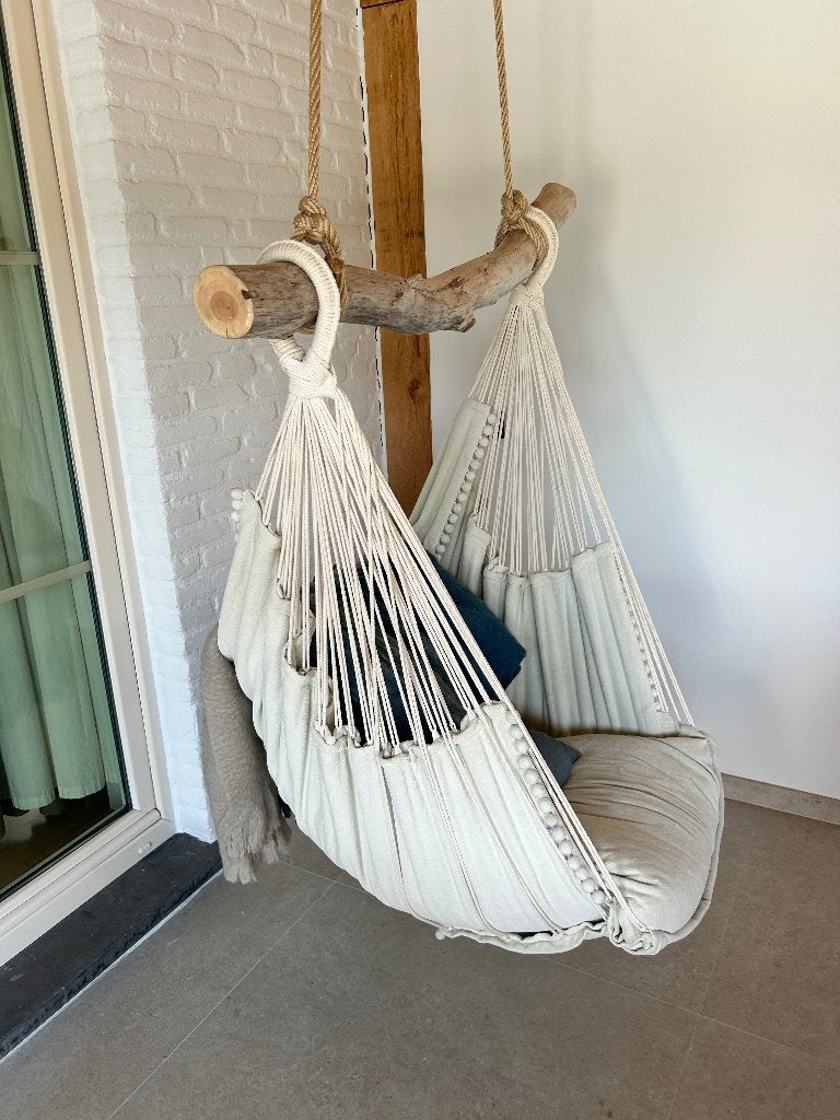 Chaise berçante avec lattes en bois, Bois, Comme neuf, Landelijk, Enlèvement
