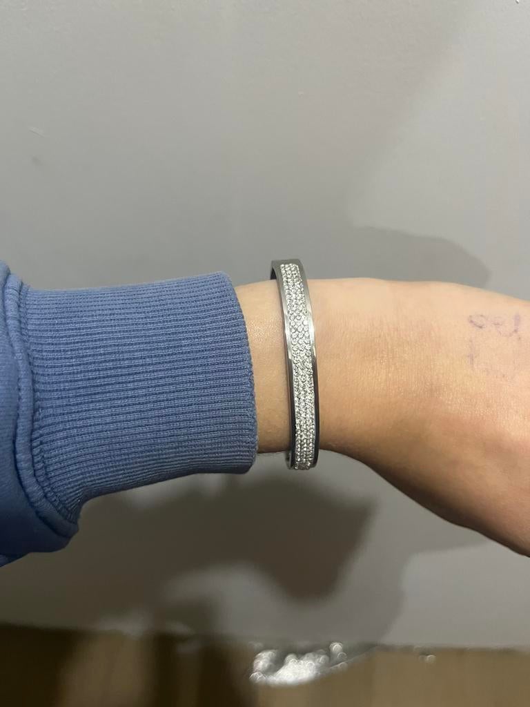 Zilvere armband, Met kristal, Verzenden, Nieuw, Zilver