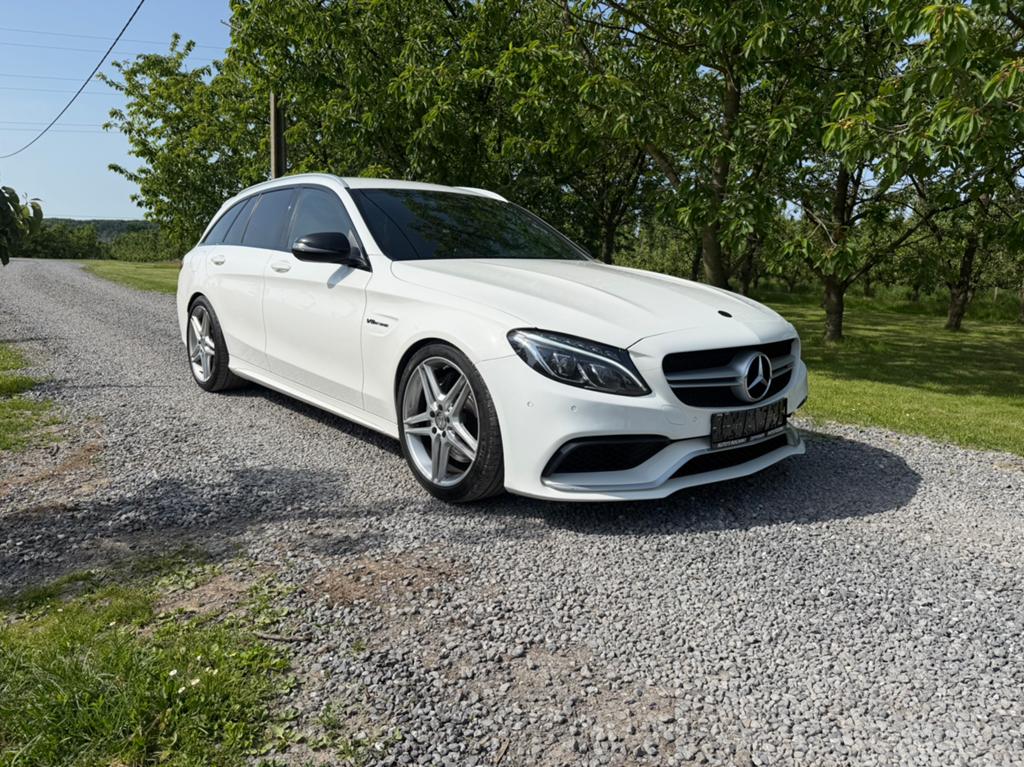 MERCEDES C63 AMG, Auto's, Automaat, Euro 6, Wit, Leder
