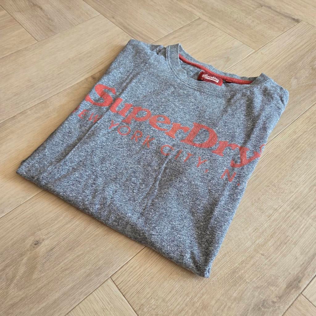 Grijs Gemêleerd shirt Superdry maat S., Kleding | Heren, T-shirts, Verzenden, SuperDry, Zo goed als nieuw, Rood