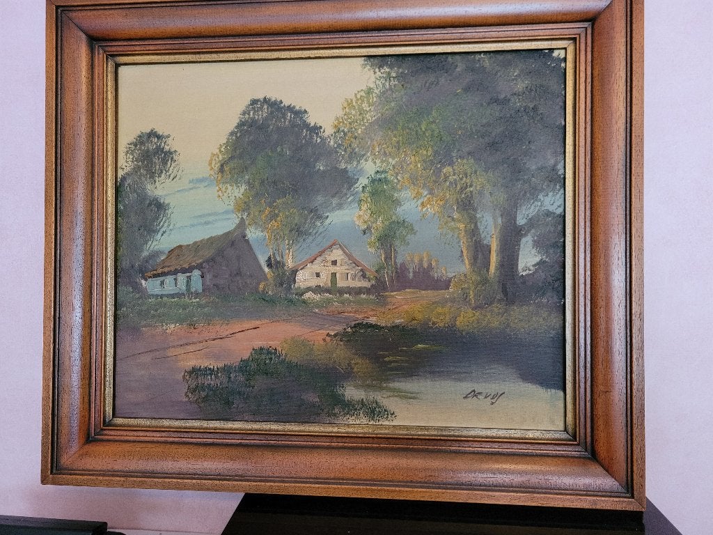 Schilderij, Antiek en Kunst, Kunst | Schilderijen | Klassiek, Ophalen, Overige ondergronden, Landschap, Olieverf