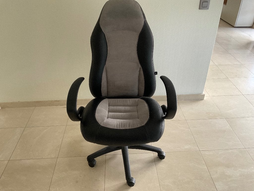 Fauteuil de bureau en cuir confortable, Maison & Meubles, Comme neuf, Enlèvement, Chaise de bureau, Ergonomique