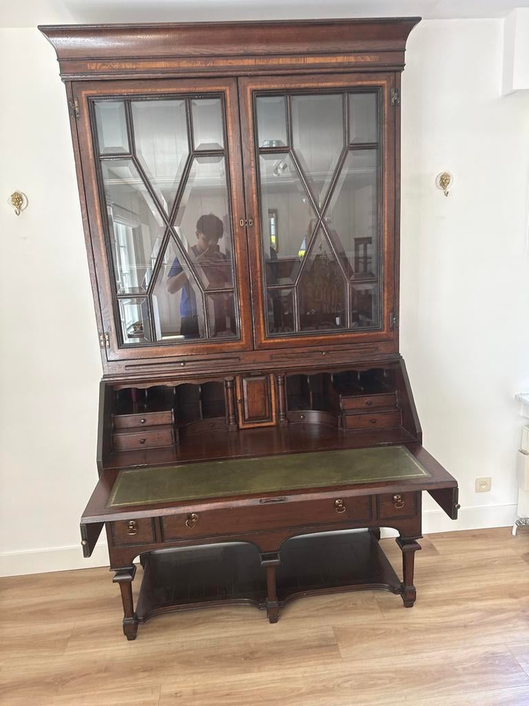 Secrétaire avec vitrine, Maison & Meubles, Armoires | Secrétaires, Enlèvement, Utilisé, XIX
