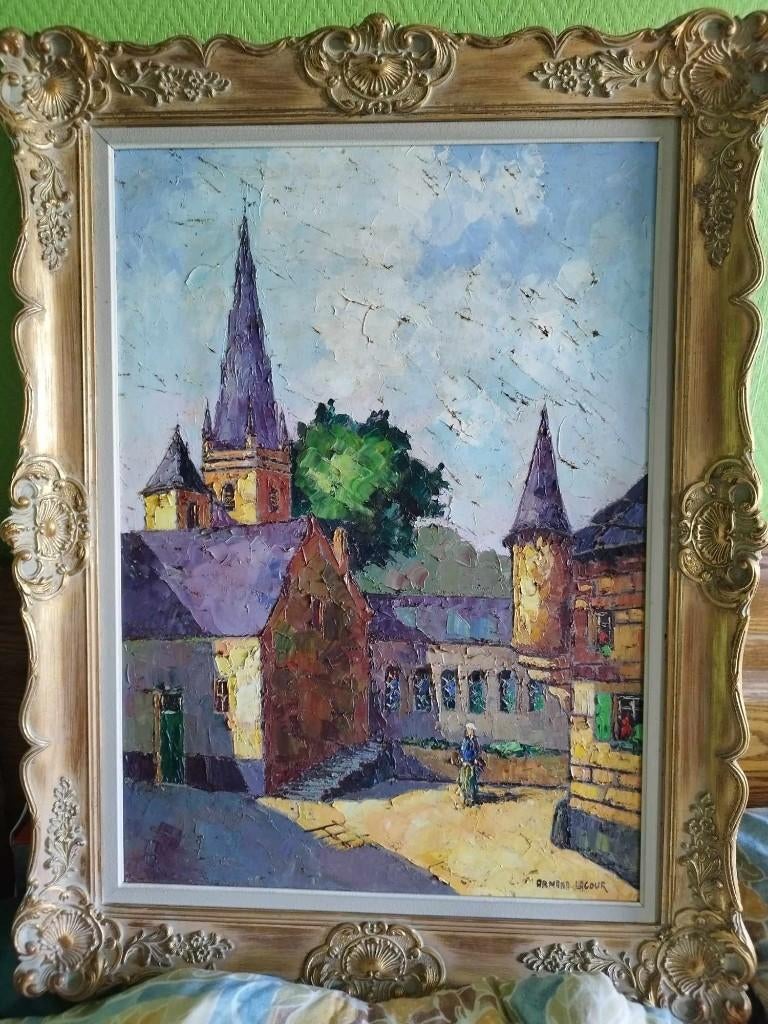 Peinture sur toile (Armand Lacour), Antiquités & Art, Art | Peinture | Classique, Enlèvement ou Envoi