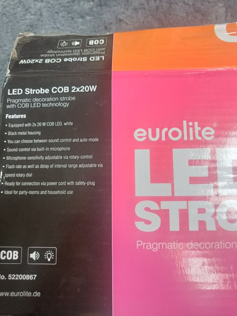 Stroboscoop Eurolite, Muziek en Instrumenten, Licht en Laser, Ophalen of Verzenden, Zo goed als nieuw, Licht, Geluidgestuurd