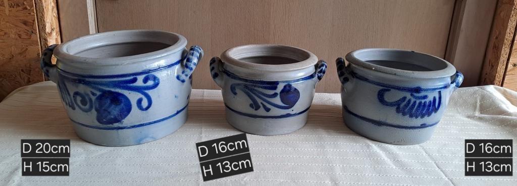 Keulse potten 3stuks, Antiek en Kunst, Ophalen
