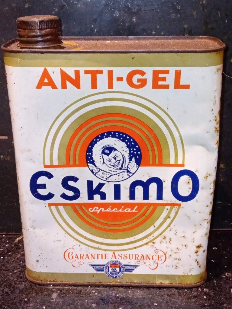 Zeldzaam decoratief blik ESKIMO ANTI-GEL, Ophalen of Verzenden, Gebruikt
