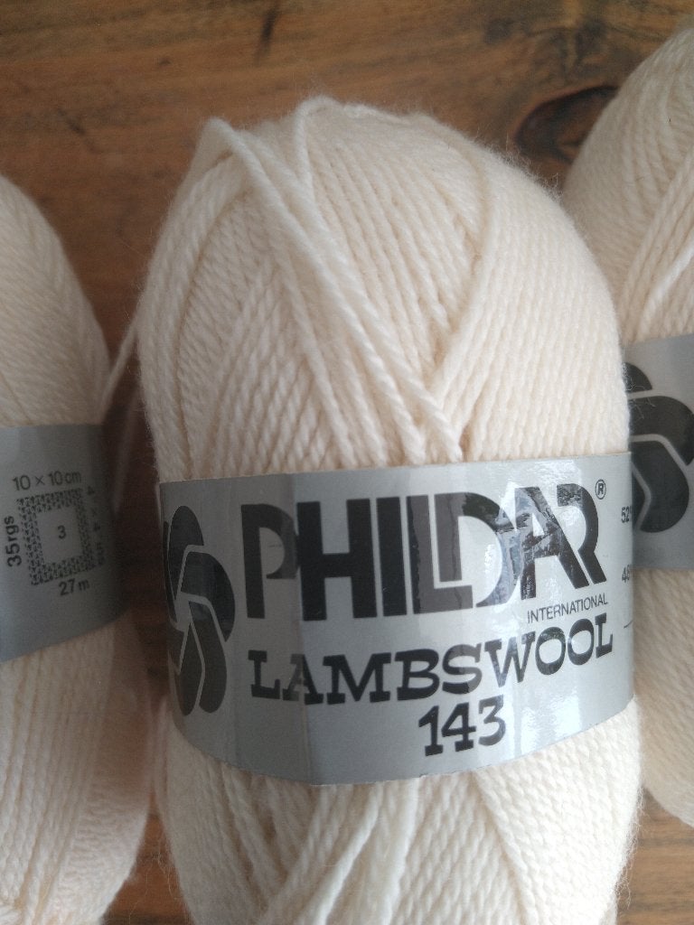 6 bollen breiwol (50gr): 52% wol/48% acryl Phildar lambswool, Ophalen, Zo goed als nieuw, Breien