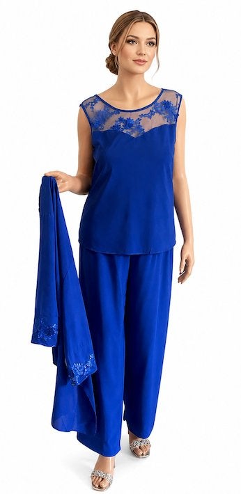 ensemble Pantalon 3 pièces, Enlèvement ou Envoi, Comme neuf, Taille 42/44 (L)