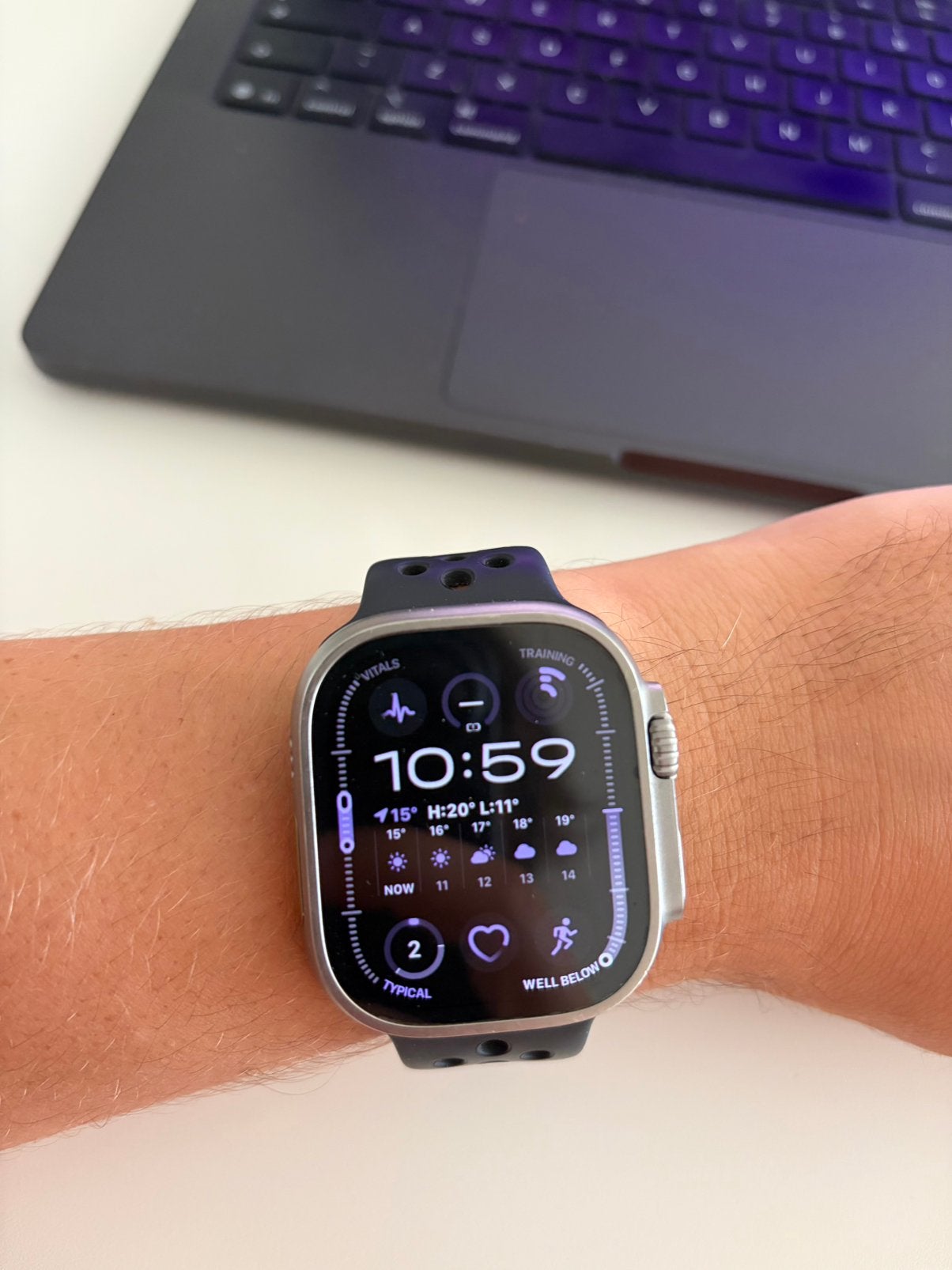 Apple watch ultra 1st gen, Ophalen of Verzenden, Gebruikt, Zilver, IOS