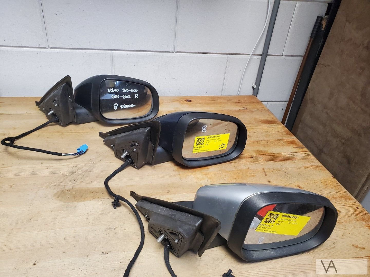 Volvo S40 en V50 2009 -2012 spiegel rechts facelift 8 draden, Auto-onderdelen, Gebruikt, -, -, Ophalen of Verzenden