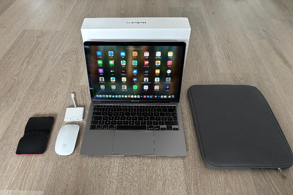 MacBook Air (2020) + tous les accessoires, Informatique & Logiciels, Enlèvement ou Envoi, Comme neuf, MacBook