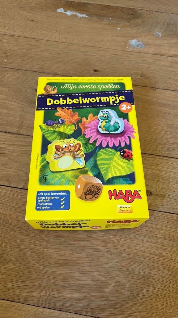 Gezelschapsspel Haba peuter kleuter Dobbelwormpje, Hobby en Vrije tijd, Ophalen of Verzenden, Zo goed als nieuw