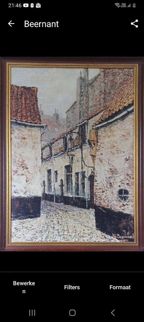 Schilderij Beernaert, Antiek en Kunst, Ophalen
