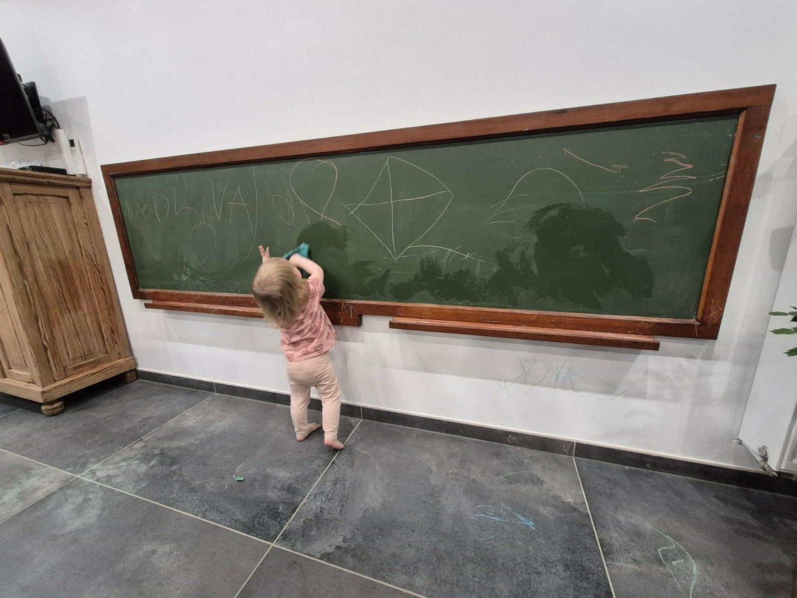 Ancien tableau d'école 2,60 m X 0.75 m, Antiquités & Art, Enlèvement