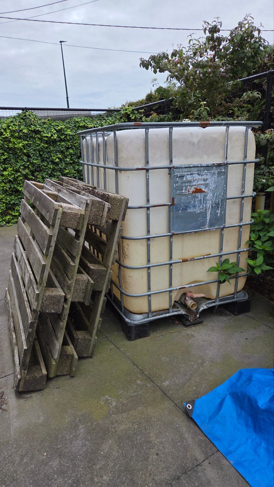 IBC regenwatervat, Ophalen