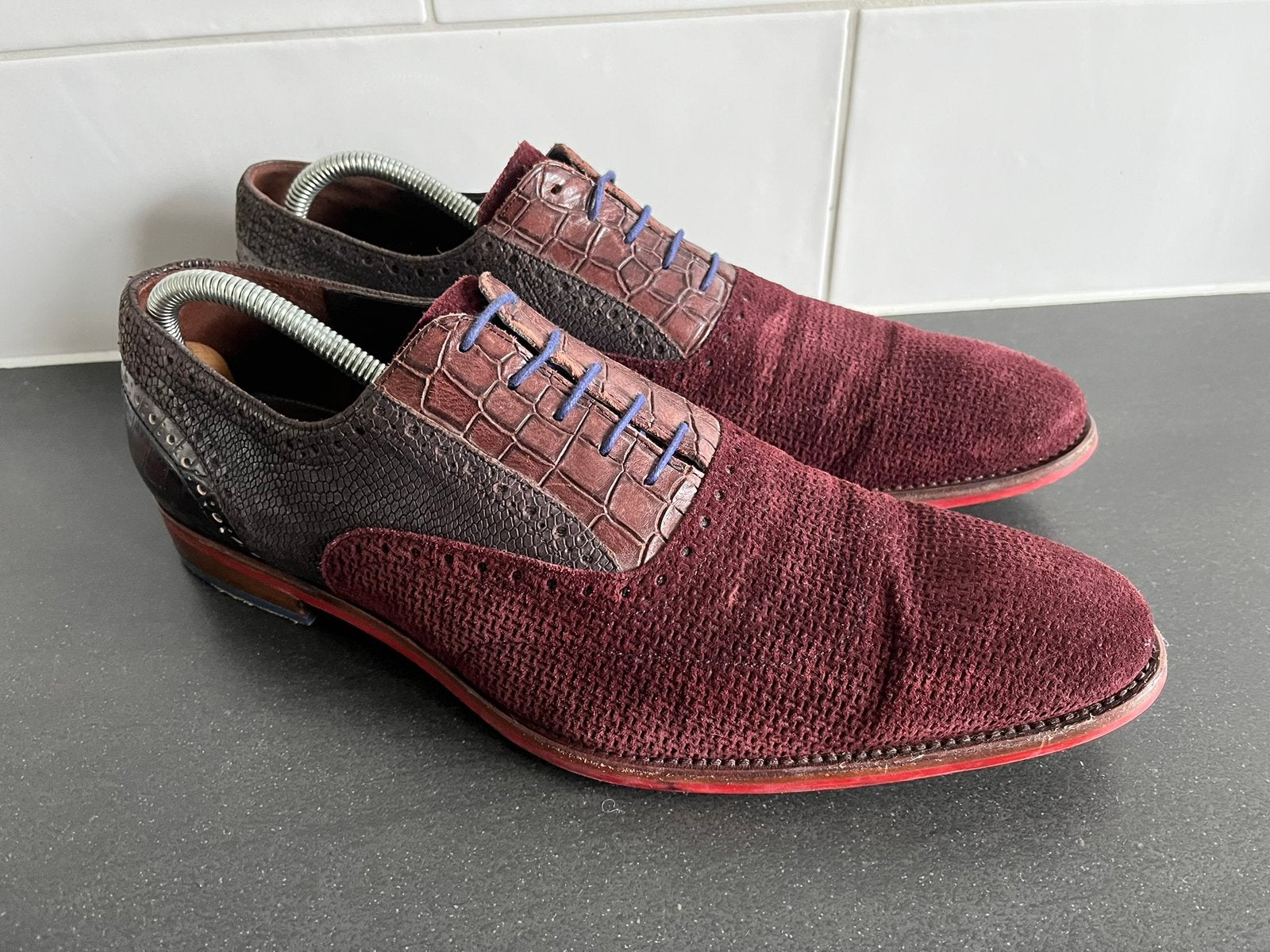 Floris van Bommel herenschoenen maat 9.5 / 43.5, Kleding | Heren, Schoenen, Overige kleuren, Ophalen of Verzenden, Zo goed als nieuw