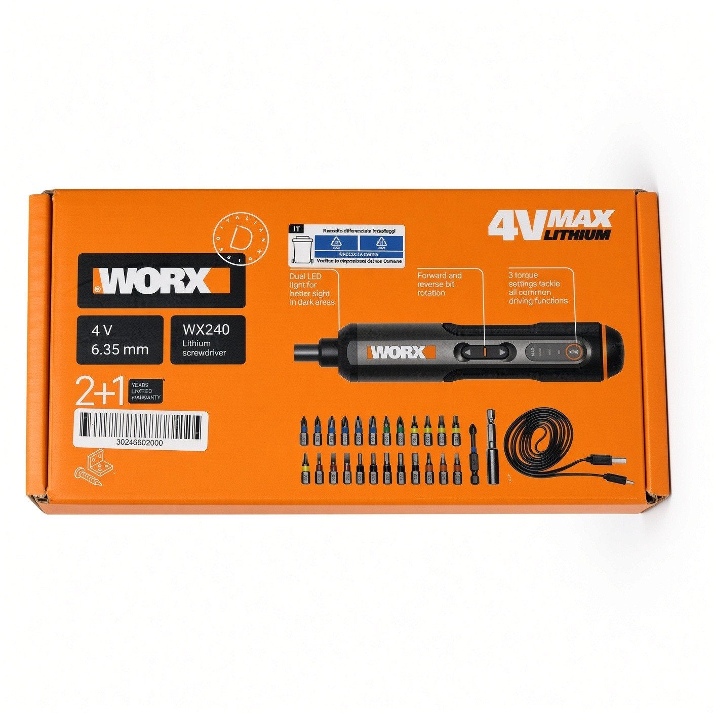 WORX WX240 Tournevis électrique 4V Lithium – Neuf scellé – J, Ophalen, Nieuw