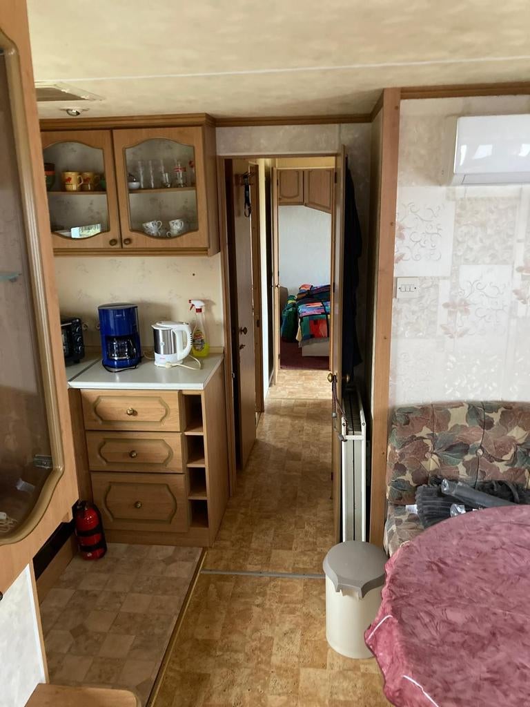 Stacaravan met grond