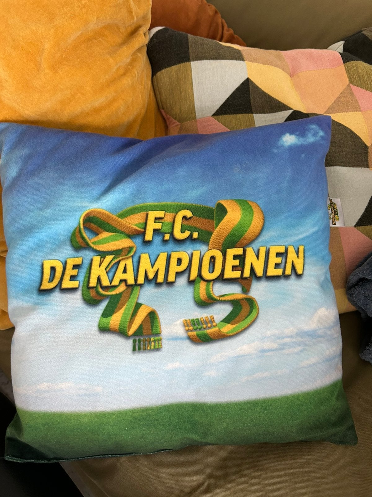 2 sierkussens FC de Kampioenen, Huis en Inrichting, Ophalen of Verzenden