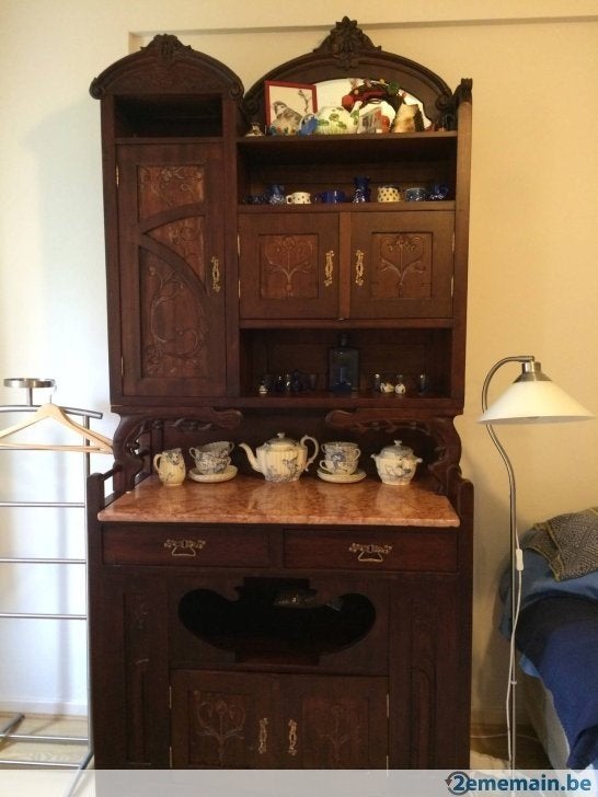 MISE A JOUR! A DONNER: Buffet deux corps Art Nouveau, Antiquités & Art, Antiquités | Meubles | Armoires, Enlèvement